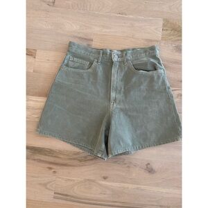 Everlane A-line high rise denim shorts